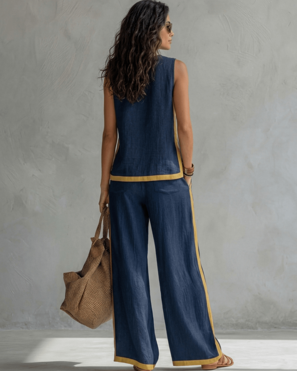 Leila | Conjunto Elegante de Algodón y Lino - AURA
