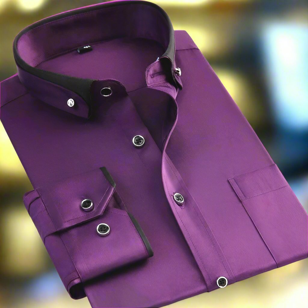 Albert: Camisa Clásica De Algodón Con Mangas Largas - AURA