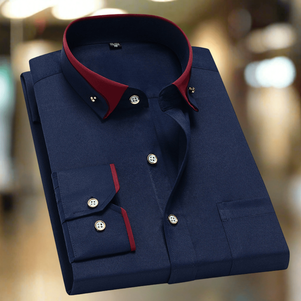 Albert: Camisa Clásica De Algodón Con Mangas Largas - AURA