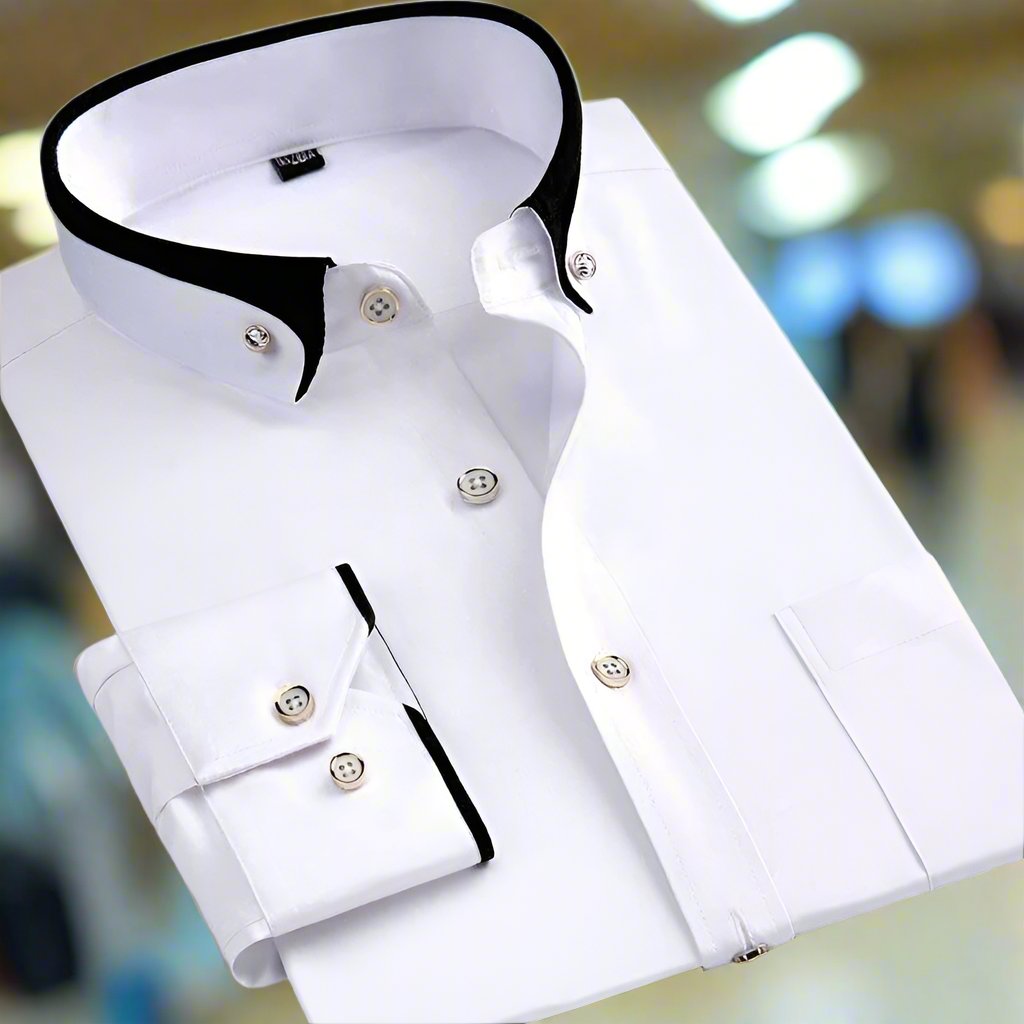 Albert: Camisa Clásica De Algodón Con Mangas Largas - AURA