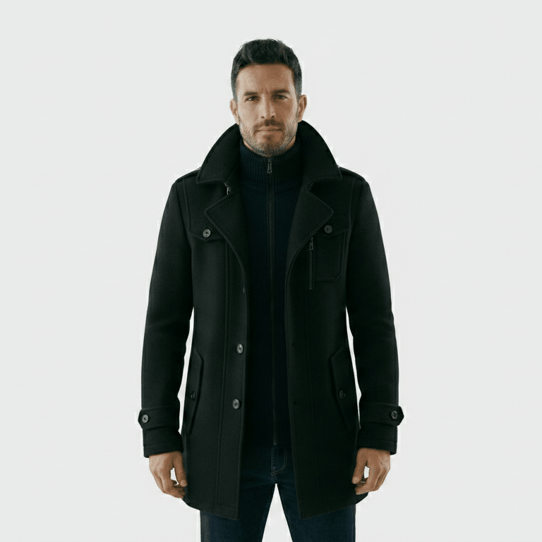 Andrei | Abrigo clásico estilo chaquetón. - AURA