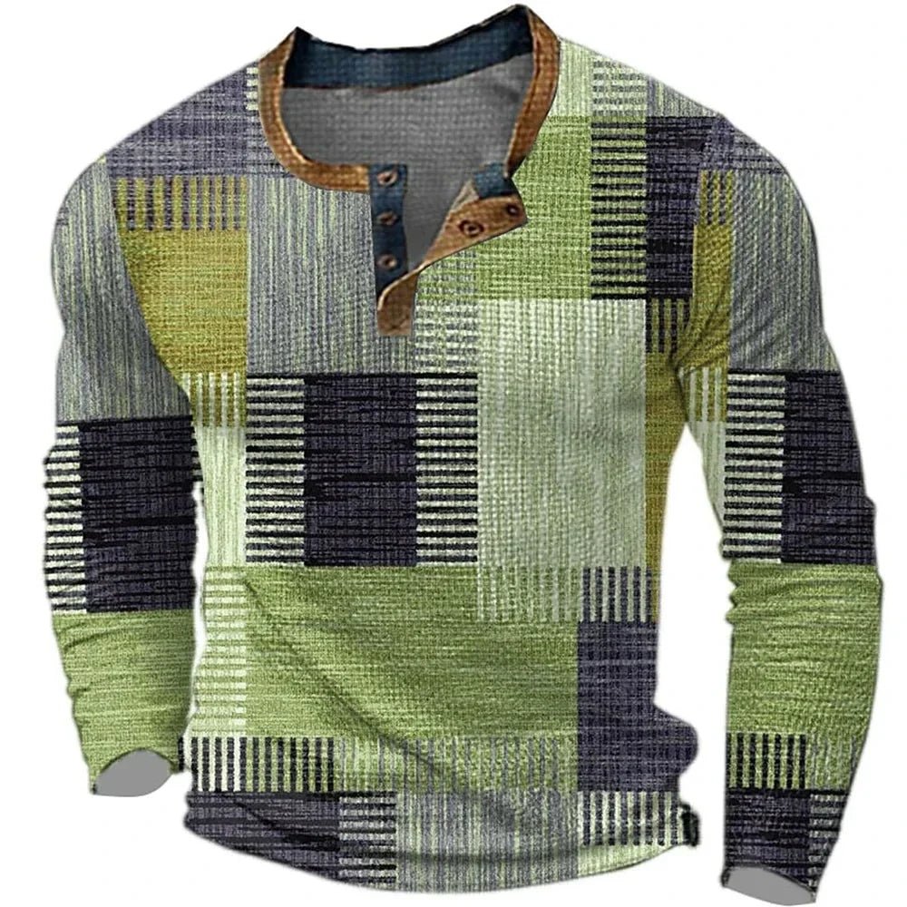 Aura Studio™ | Camisa de colores de manga larga para hombre - AURA