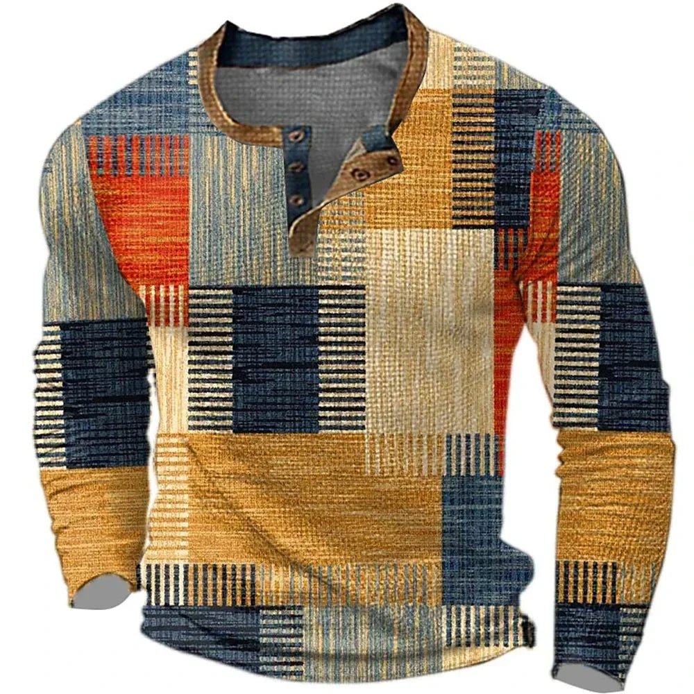 Aura Studio™ | Camisa de colores de manga larga para hombre - AURA