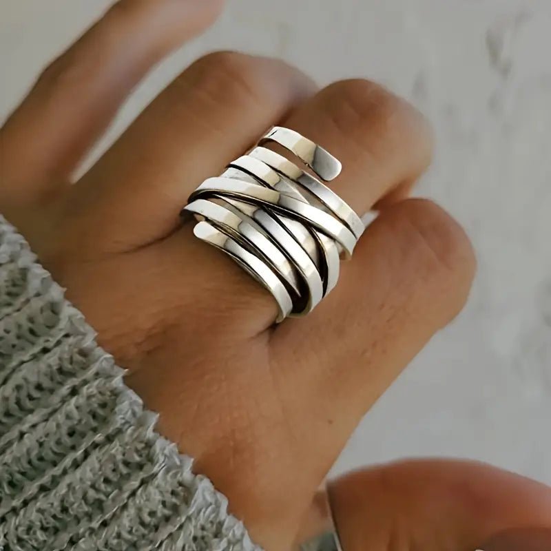BLISS | Anillo vintage grueso en plata - AURA