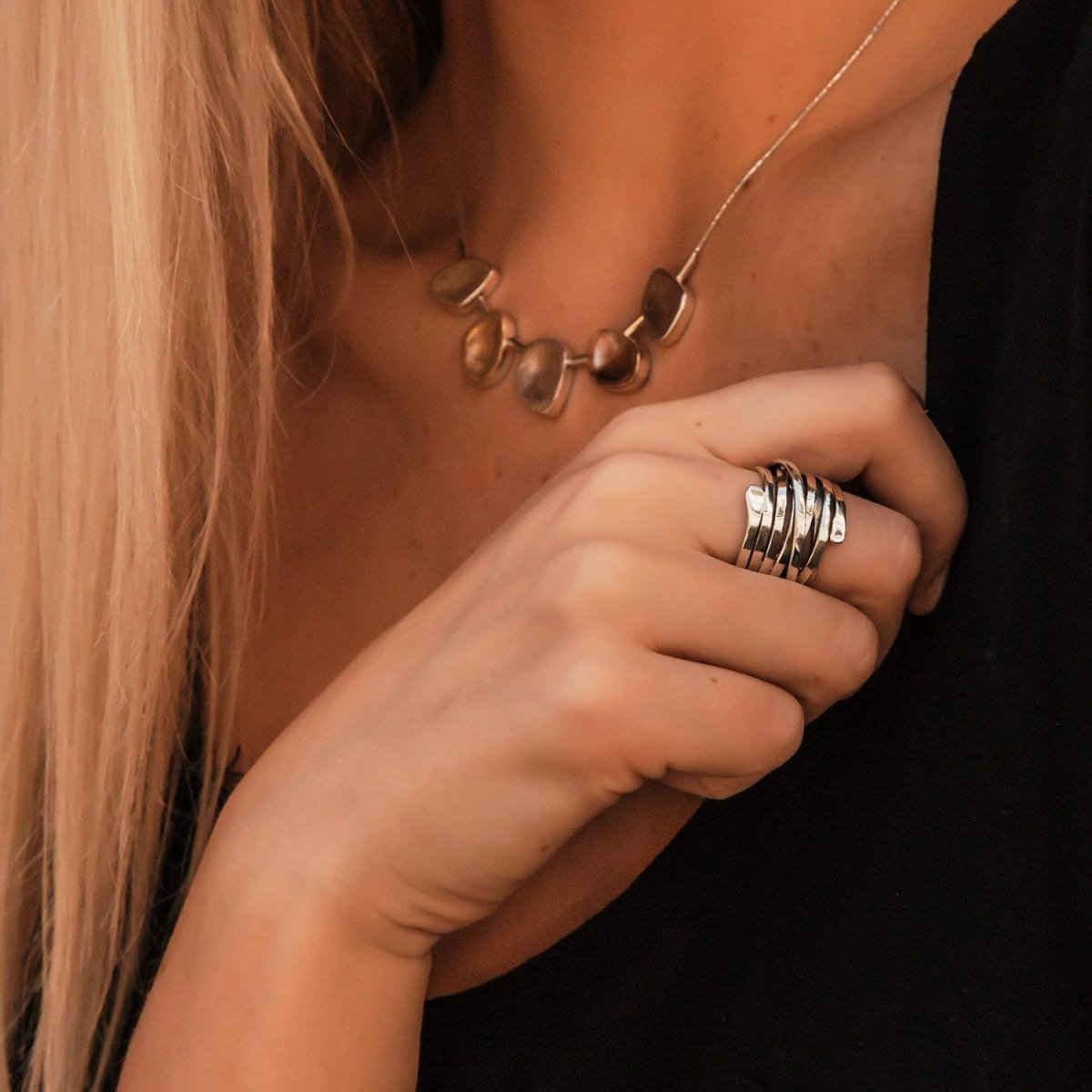BLISS | Anillo vintage grueso en plata - AURA