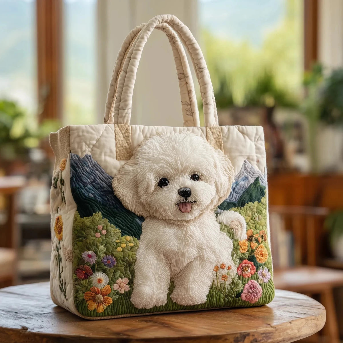 Bolso artesanal paisaje perro - AURA