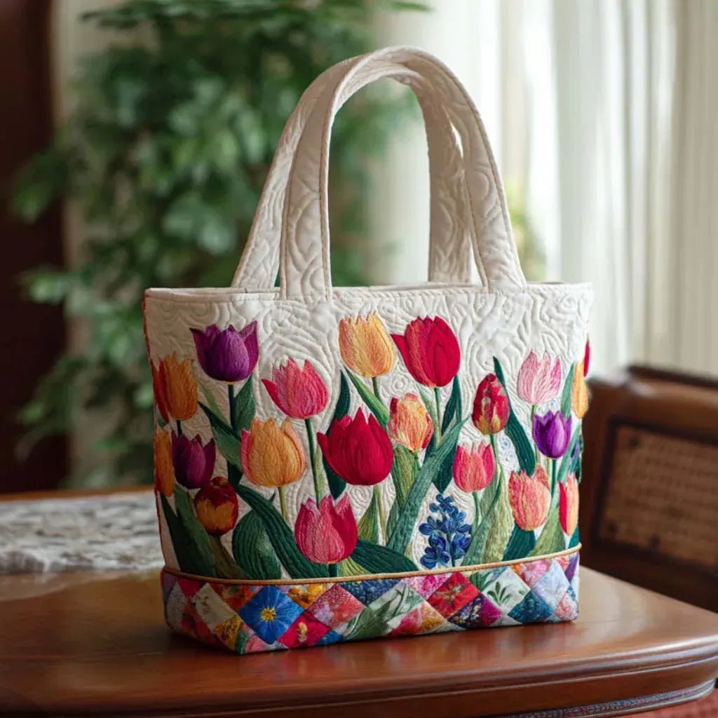 Bolso con estampado de tulipanes - AURA