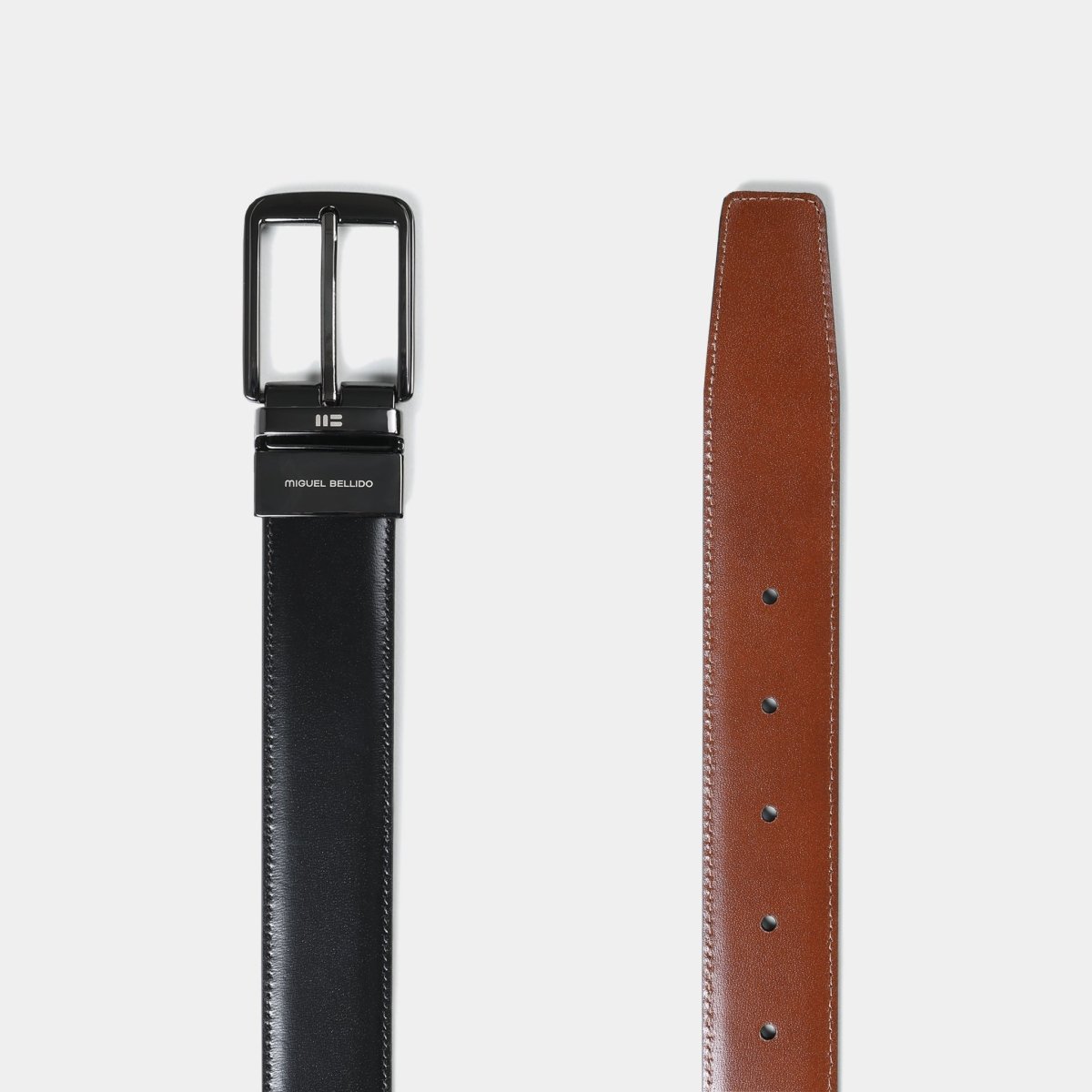 Cinturón reversible en piel de vacuno - AURA