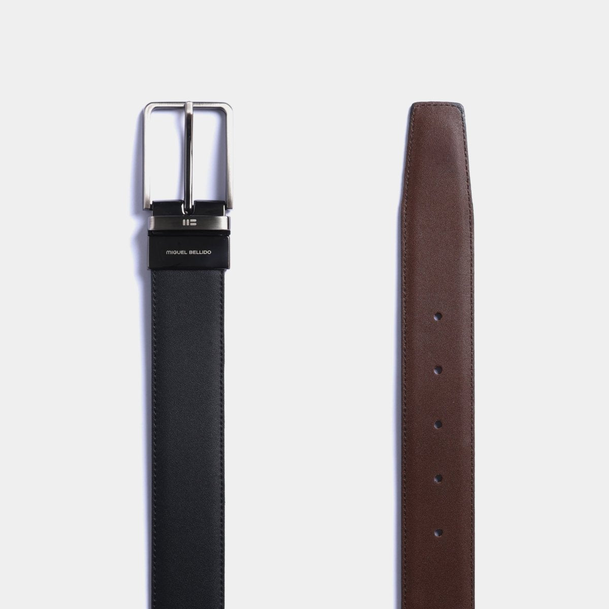 Cinturón reversible en piel de vacuno - AURA