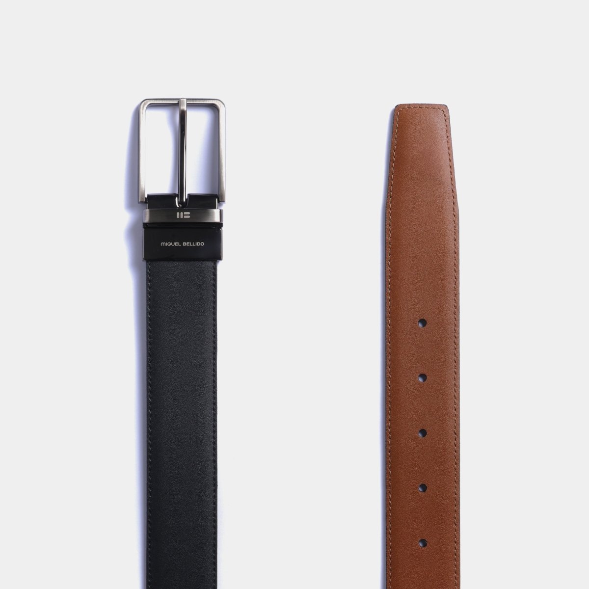 Cinturón reversible en piel de vacuno - AURA