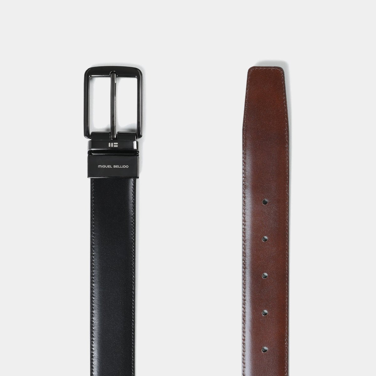 Cinturón reversible en piel de vacuno - AURA