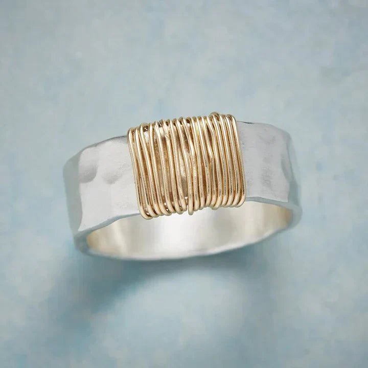 Ines | Anillo vintage en Dorado y Plata - AURA