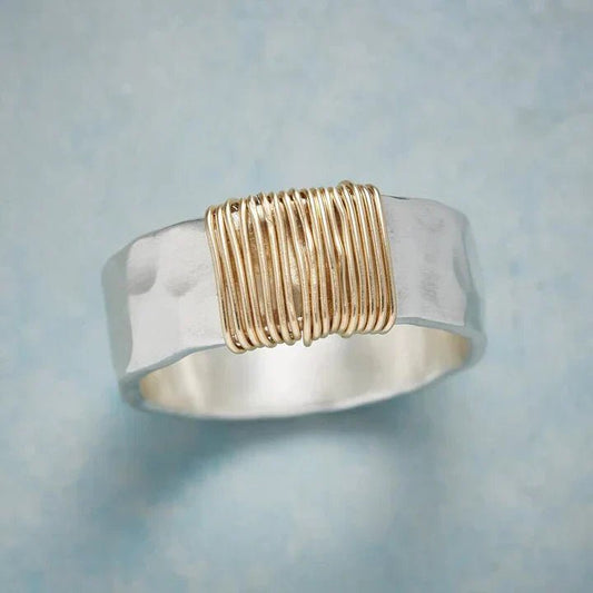 Ines | Anillo vintage en Dorado y Plata - AURA