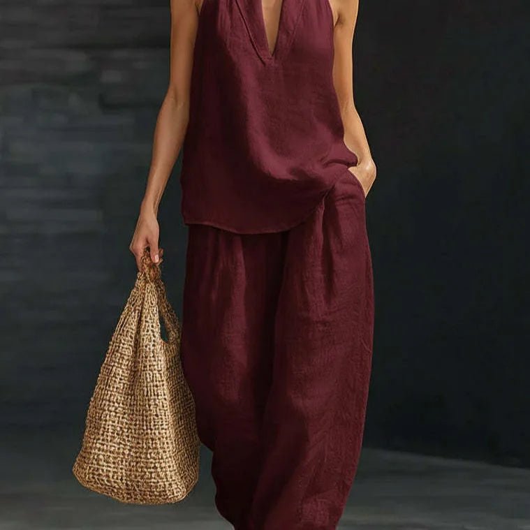 Itzel | Conjunto Casual Sin Mangas - AURA