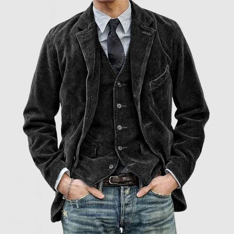Juan | Conjunto De Chaqueta Y Chaleco De Pana - AURA