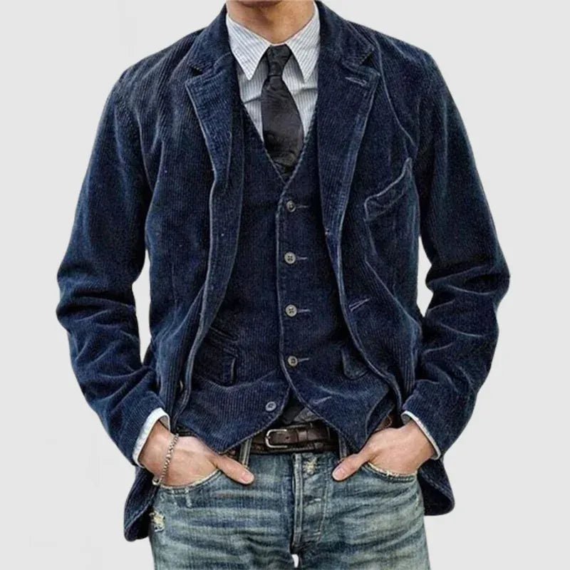 Juan | Conjunto De Chaqueta Y Chaleco De Pana - AURA