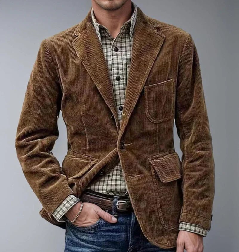 Juan | Conjunto De Chaqueta Y Chaleco De Pana - AURA