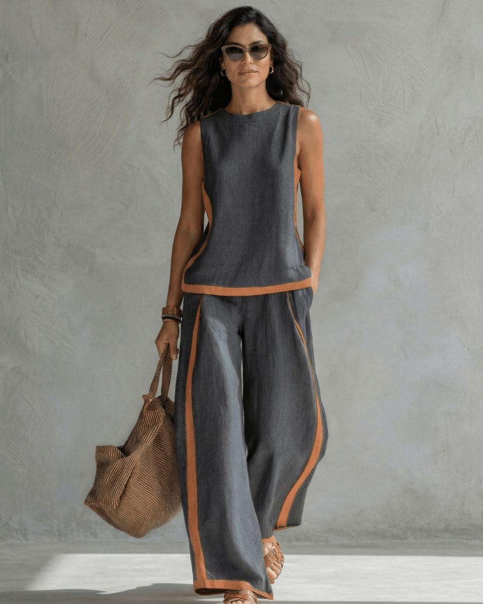 Leila | Conjunto Elegante de Algodón y Lino - AURA