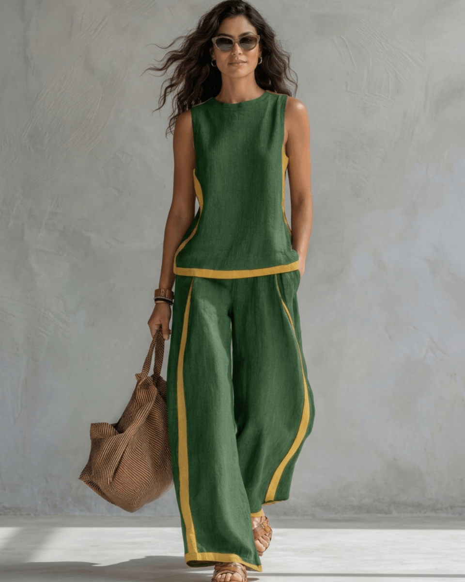 Leila | Conjunto Elegante de Algodón y Lino - AURA