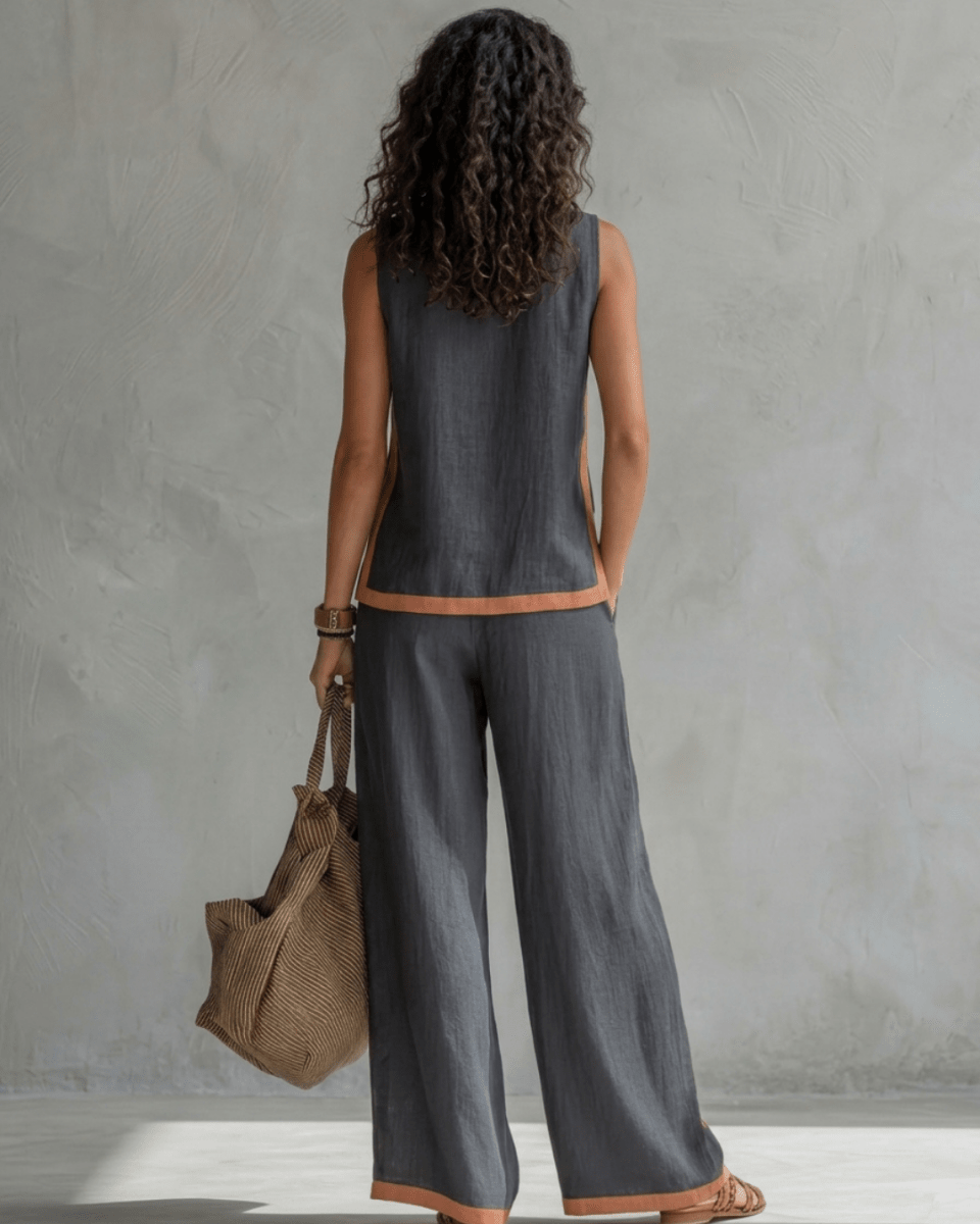 Leila | Conjunto Elegante de Algodón y Lino - AURA