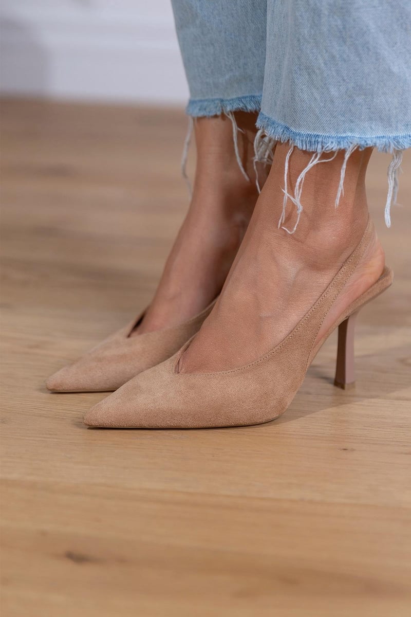 Marlena™ | Zapatos de tacón bajo en color nude - AURA