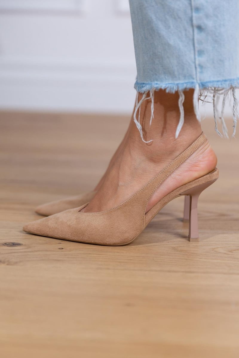Marlena™ | Zapatos de tacón bajo en color nude - AURA