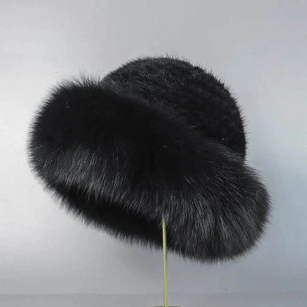 Nivara - Elegante Sombrero Fabricado Con Piel De Visón Natural - AURA