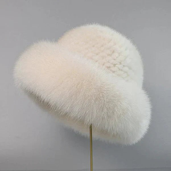 Nivara - Elegante Sombrero Fabricado Con Piel De Visón Natural - AURA