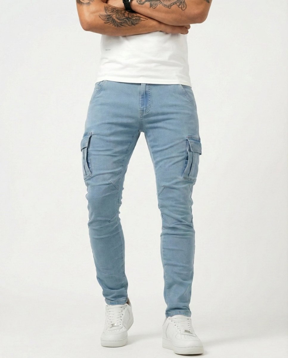 Pantalón Cargo Marino Elástico - AURA