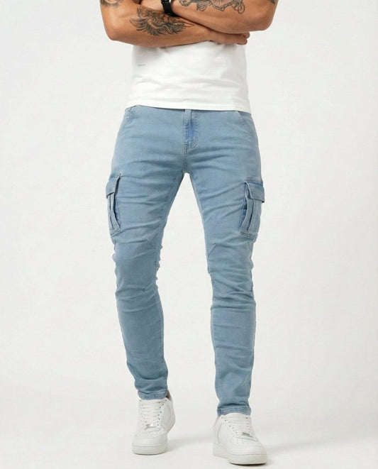 Pantalón Cargo Marino Elástico - AURA
