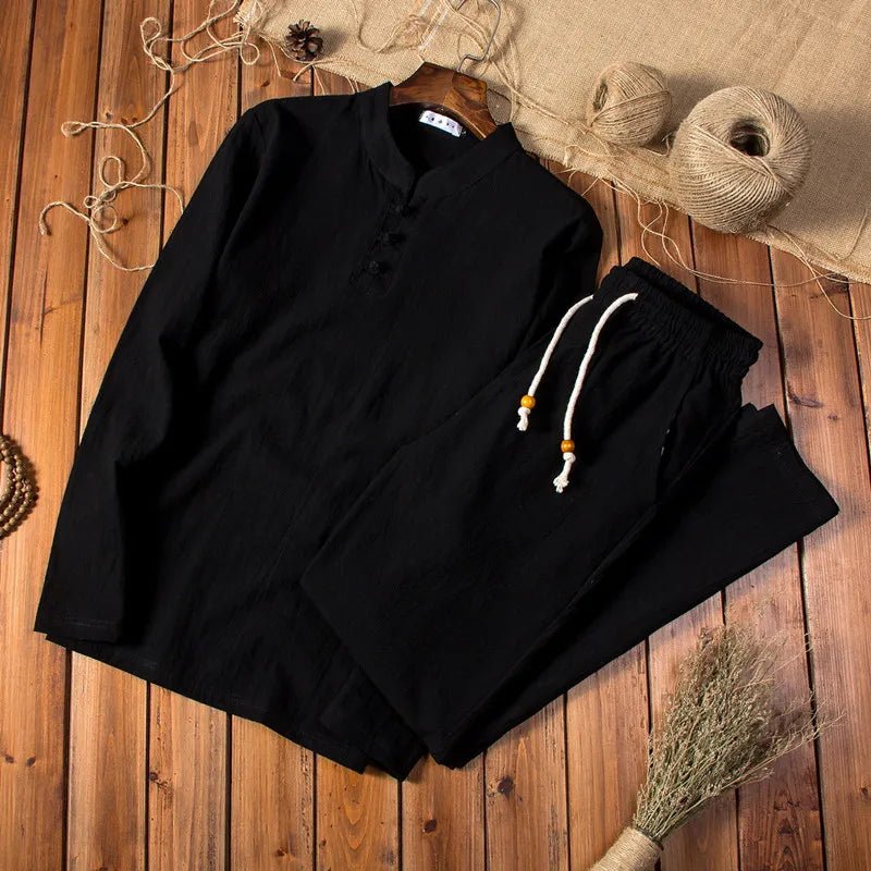 SANLÚCAR - Conjunto estilo chino de lino - AURA