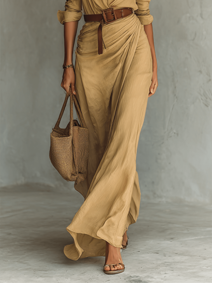 Serena | Vestido Maxi con Cinturón - AURA