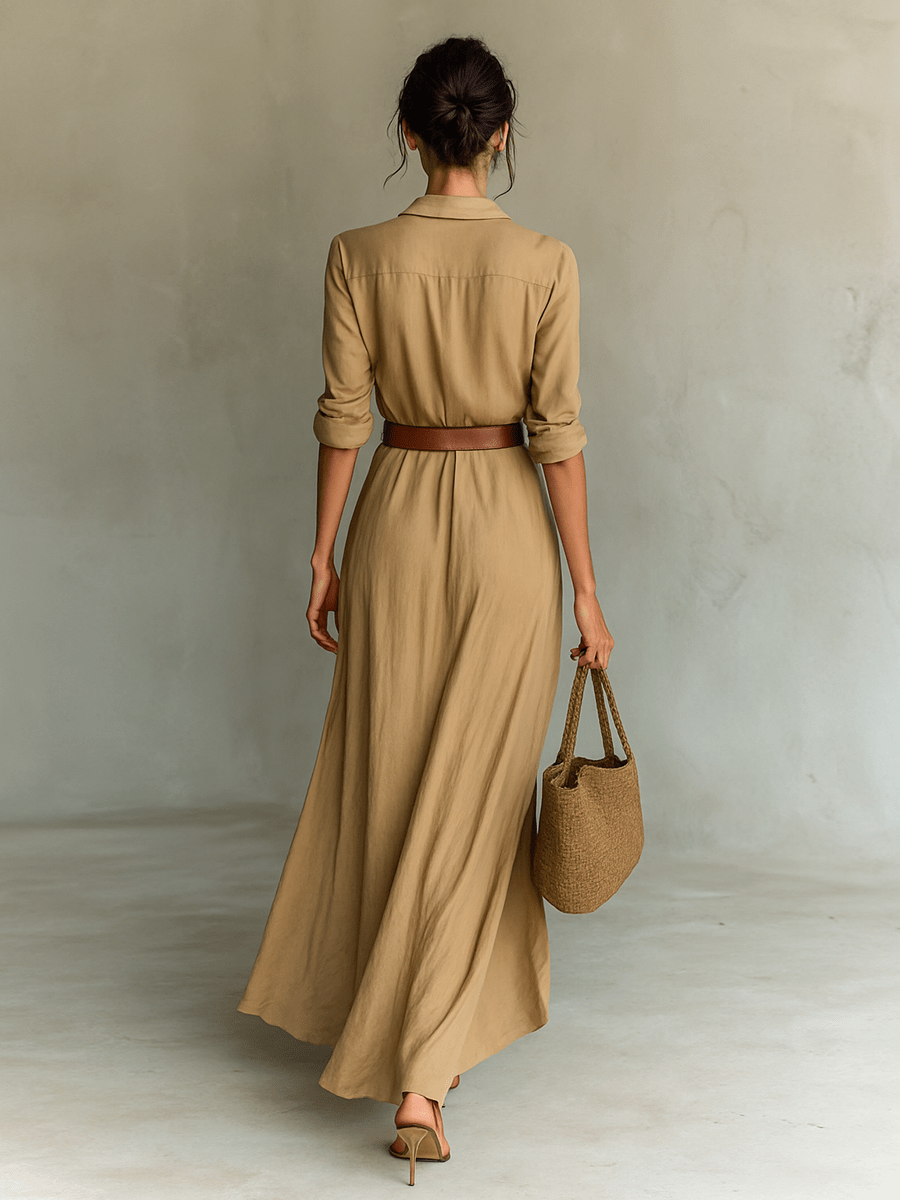 Serena | Vestido Maxi con Cinturón - AURA
