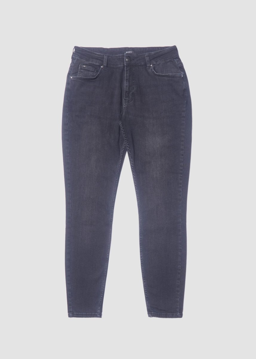 Slim Comfort Jeans In Charcoal - AURA