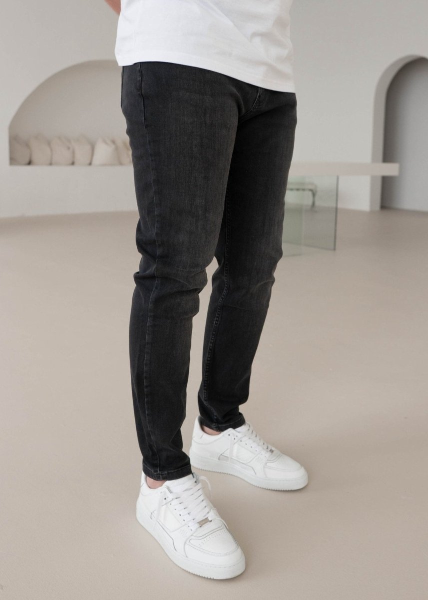 Slim Comfort Jeans In Charcoal - AURA