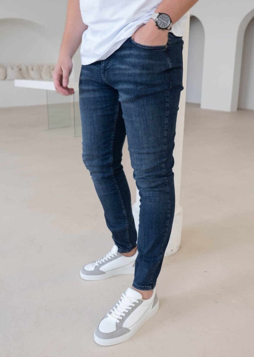 Slim Comfort Jeans In Dark Blue - AURA