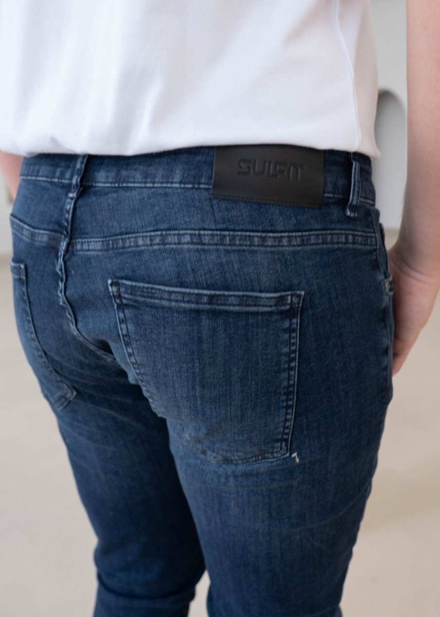 Slim Comfort Jeans In Dark Blue - AURA