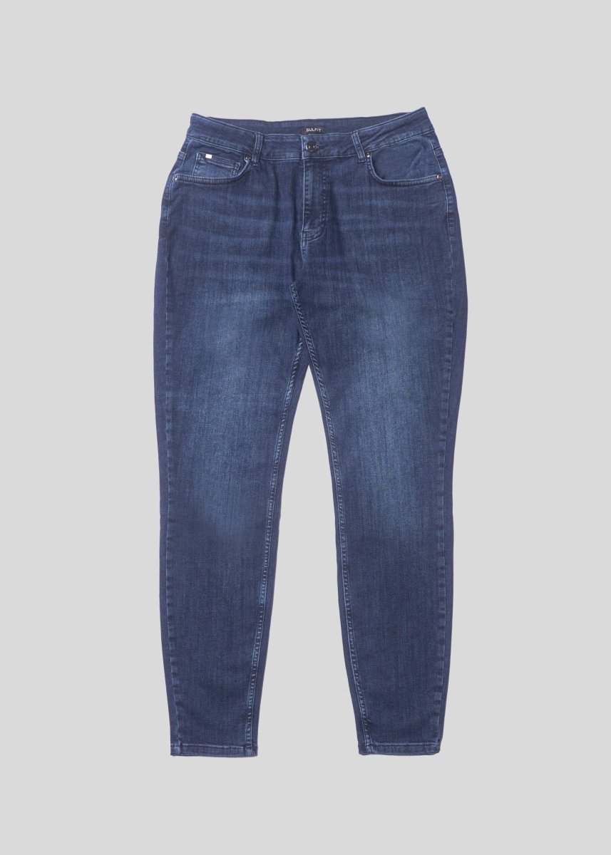 Slim Comfort Jeans In Dark Blue - AURA