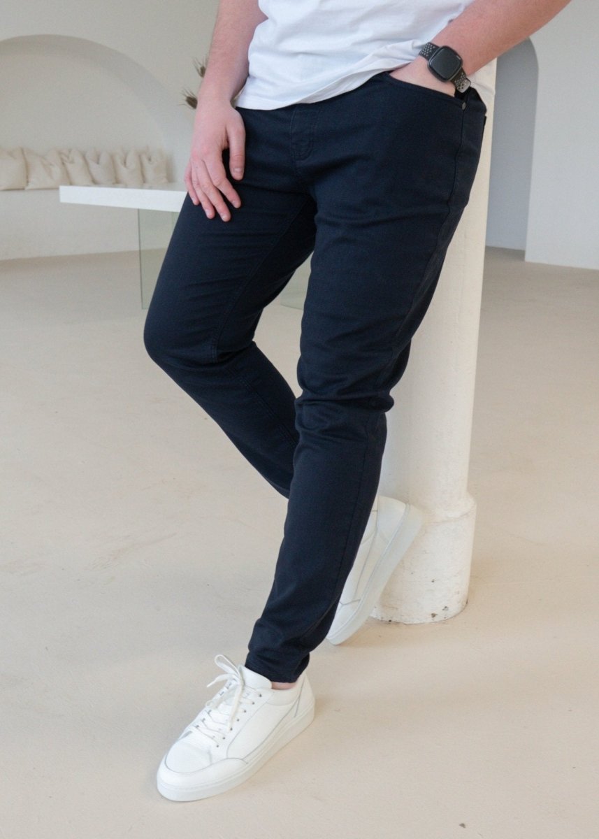 Slim Comfort Jeans In Full Navy - AURA