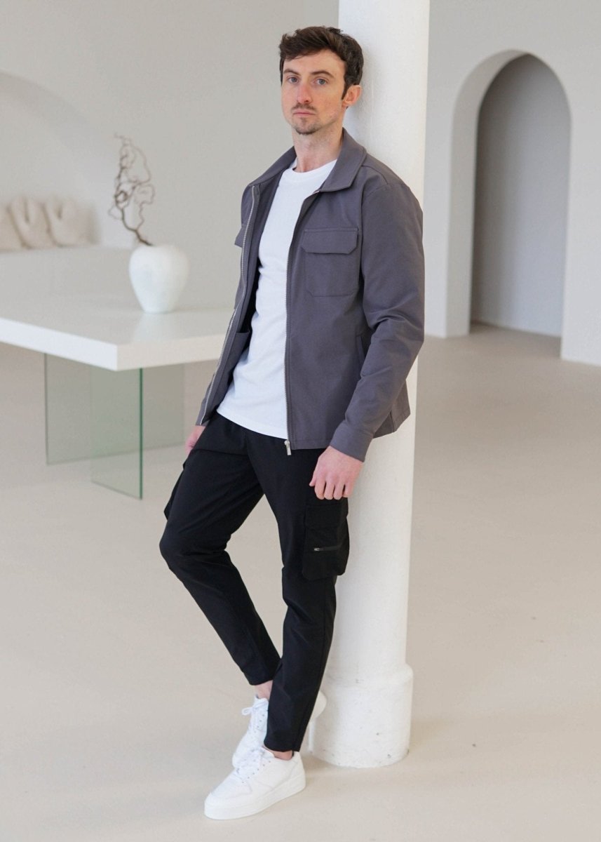 Tech Stretch Cargo Pant In Black - AURA
