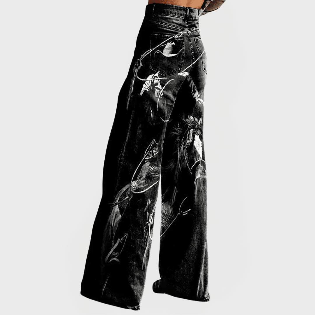 Vaqueros cómodos y modernos con estampado - AURA