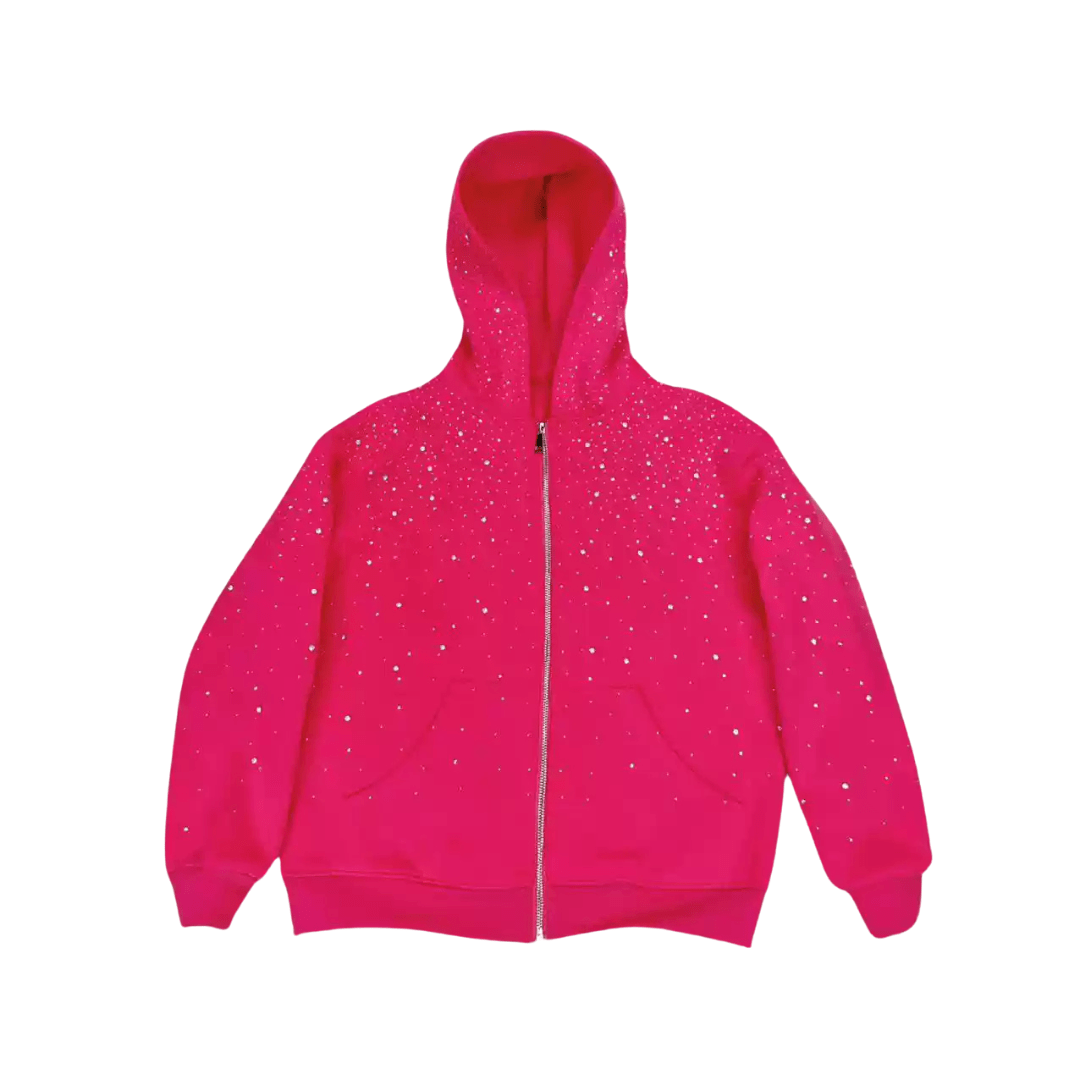 VYBES Rhinestone Galaxy Zip Up - AURA