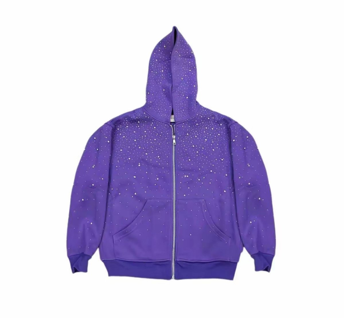 VYBES Rhinestone Galaxy Zip Up - AURA