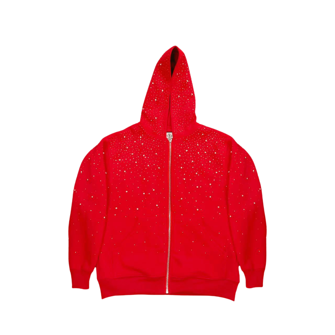 VYBES Rhinestone Galaxy Zip Up - AURA