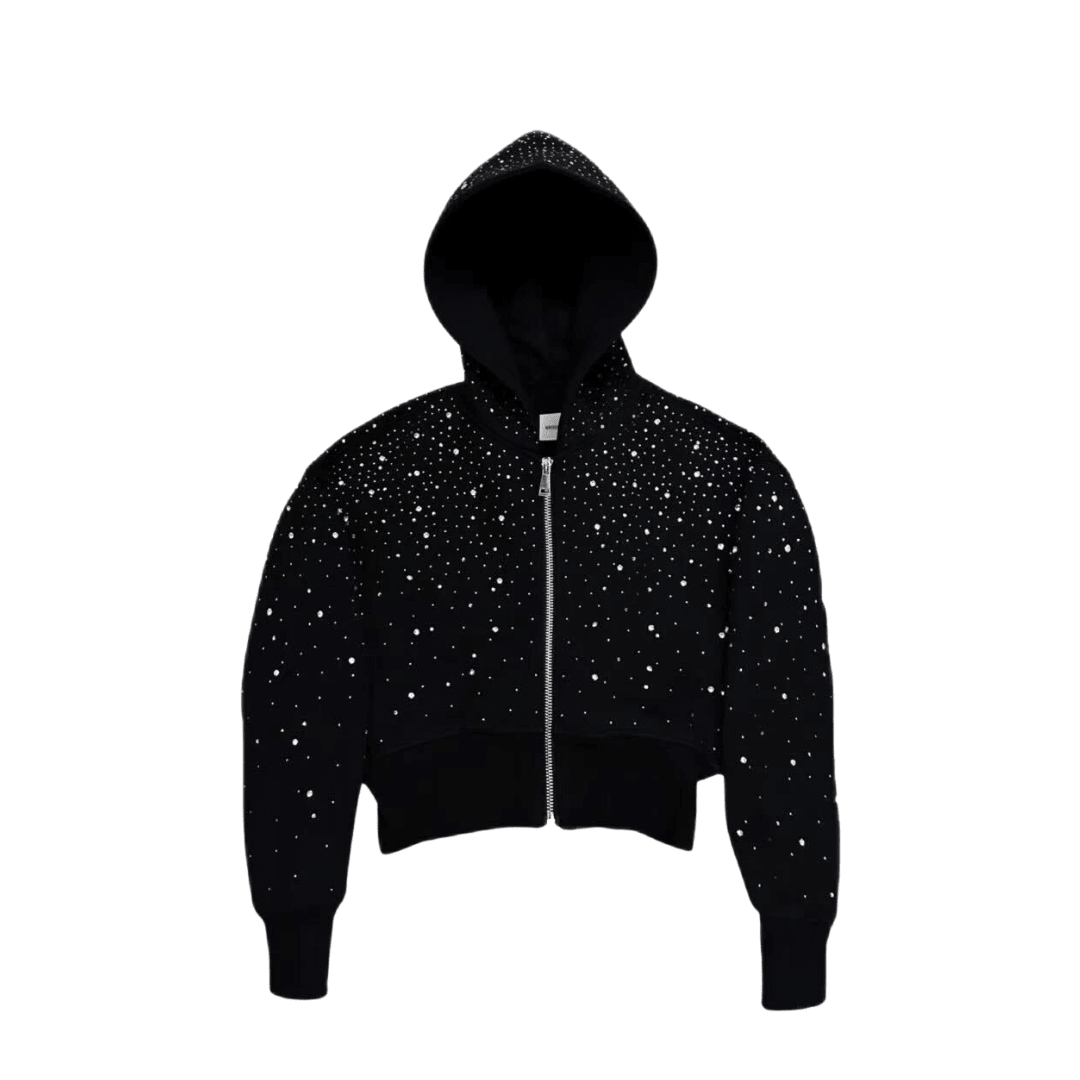 VYBES Women's Cropped Galaxy Zip - up - AURA