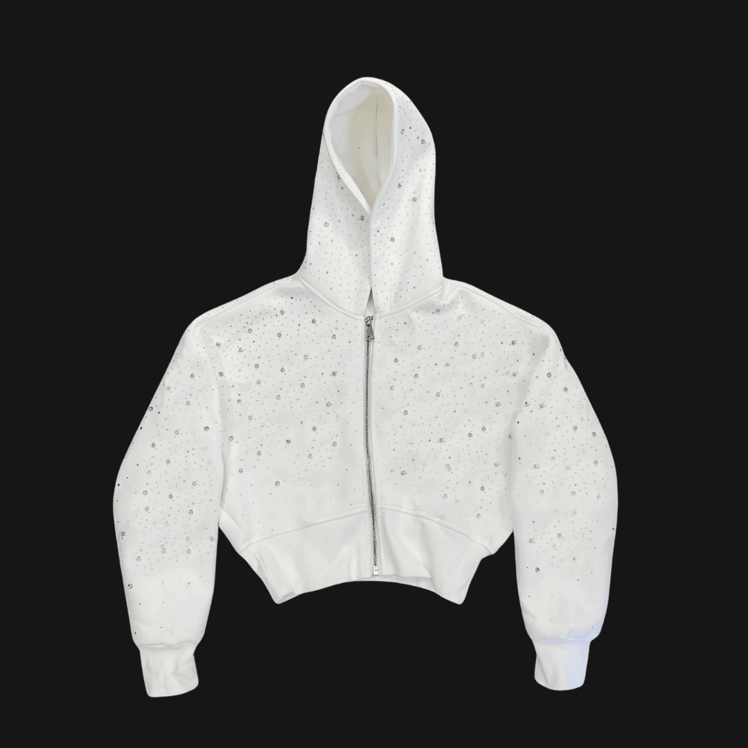 VYBES Women's Cropped Galaxy Zip - up - AURA