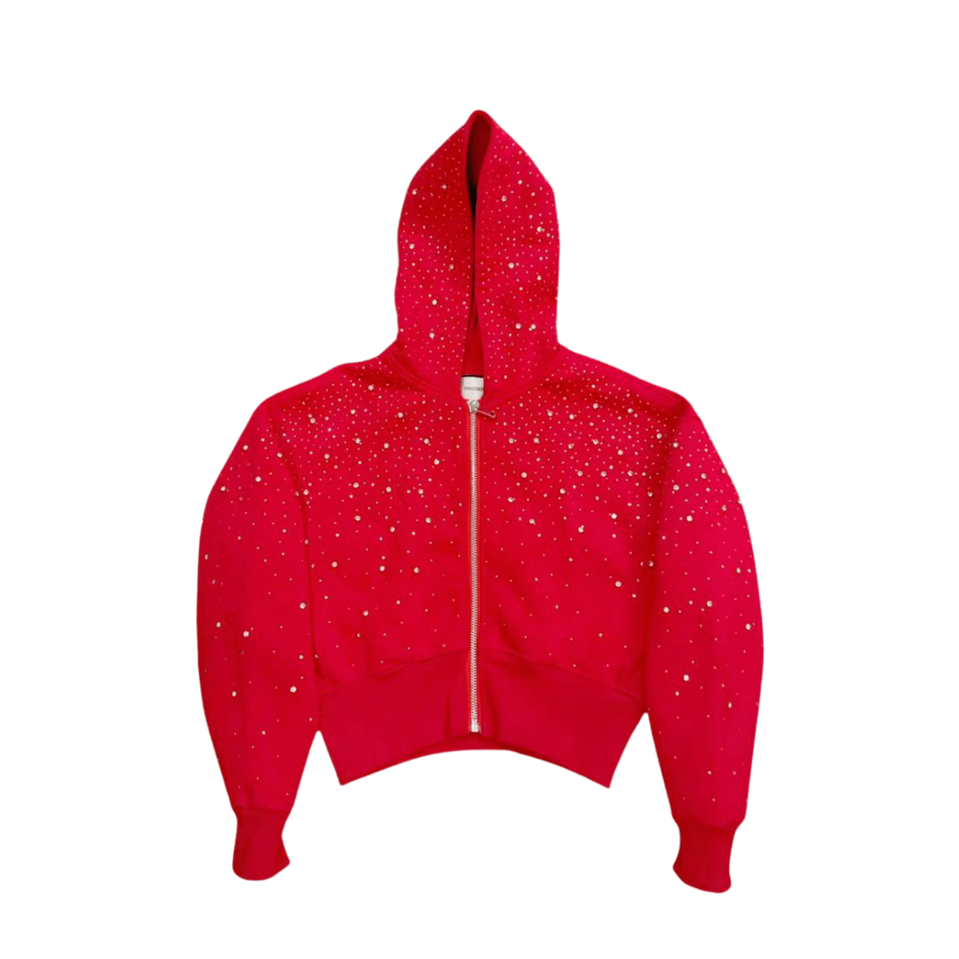 VYBES Women's Cropped Galaxy Zip - up - AURA